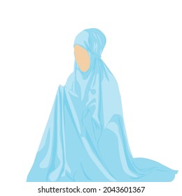 vector design of woman doing prayer