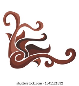 Vector Design of Wood Leaf Ornaments