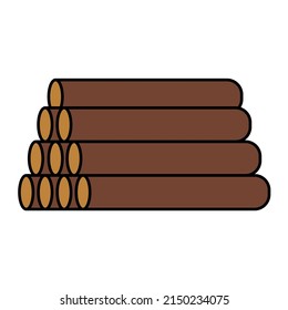 diseño vectorial, ilustración de forma de pila de madera
