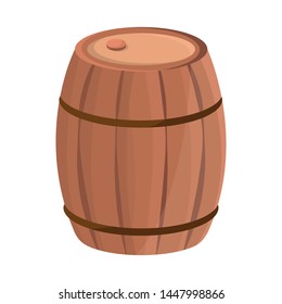 Vector design of wooden and barrel icon. Set of wooden and cask stock vector illustration.