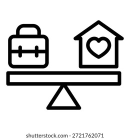 Diseño de Vector Estilo de icono de equilibrio de vida laboral