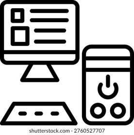 Vector Design Workstation Layout Icon Style