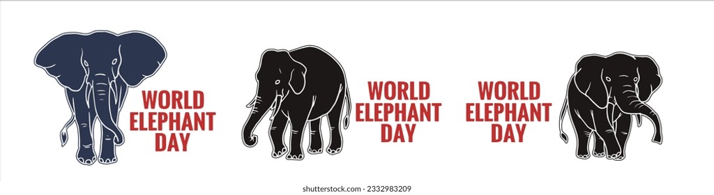 vector design for World Elephant Day is an international annual event on August 12, dedicated to the preservation and protection of the world's elephants