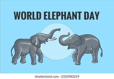 vector design for World Elephant Day is an international annual event on August 12, dedicated to the preservation and protection of the world's elephants