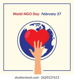 Vector Design World NGO Day - 27. Februar.