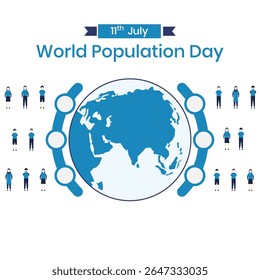 vector design for world population day on white background