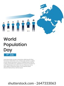 vector design for world population day on white background