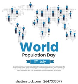 vector design for world population day on white background