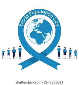 vector design for world population day on white background