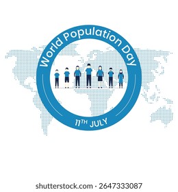 vector design for world population day on white background