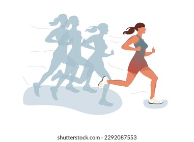 Vector design for World Running Day 2 June on white background. Sports that contribute to maintaining a healthy lifestyle.