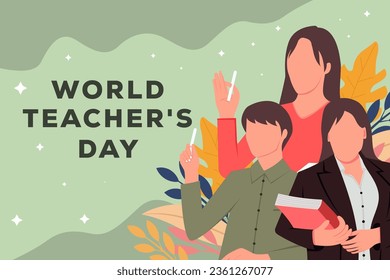 vector design World Teacher Day illustration background