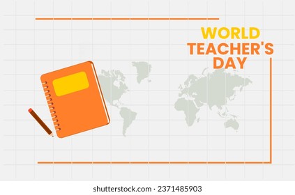 Vector design World Teacher Day. Flat design, ilustration