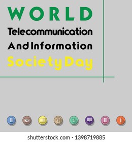 Vector Design for World Telecommunication and Information Society Day with icon