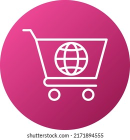Vector Design Worldwide Shopping Icon Style