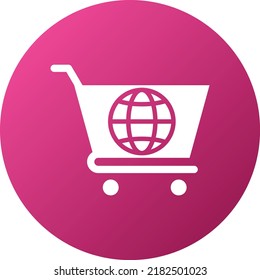 Diseño de vectores Estilo de icono de compras en todo el mundo
