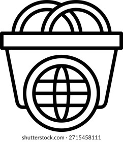 Vetor Design Worldwide Shopping Icon Style