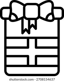 Diseño de Vector Envuelto Icono de Regalo Estilo