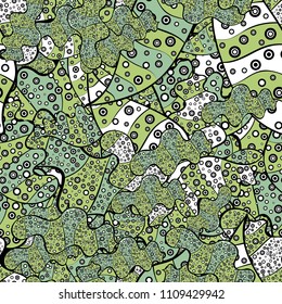 Vector. Design wrapping and gift paper, greeting cards, banner and posters design. Fashionable fabric pattern. Doodles neutral, black and white on colors. Print.