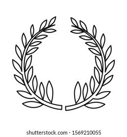 Vector design of wreath and laurel logo. Web element of wreath and garland stock vector illustration.