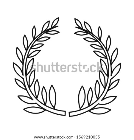 Vector design of wreath and laurel logo. Web element of wreath and garland stock vector illustration.