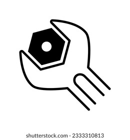 Vector design of wrench, icon and vector design, suitable for logos, web and applications