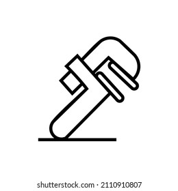 vector design wrench shape symbol