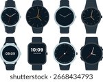 Vector design of a wrist watch, representing time and style.