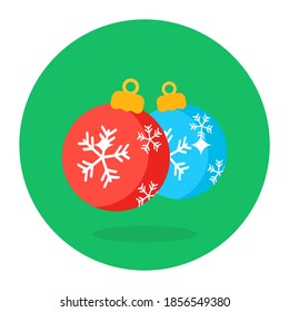 Vector design of xmas baubles, christmas ball concept 