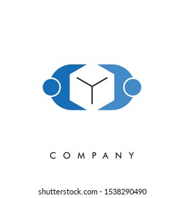 Vector design of the Y Letter Logo template