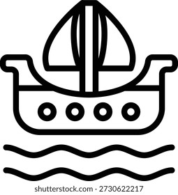 Estilo de icono de yate de diseño de Vector