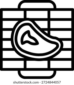 Estilo de ícone Yakiniku de design vetorial