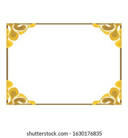 Vector Design of a Yellow Flower Ornament Frame with a Flower Theme