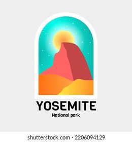Vector design of Yosemite National Park for Nature outdoor design