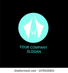 Vector design for your company logo, abstract blue icon, business corporate template.