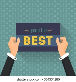 Vector Design of You're the Best Lettering