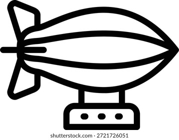 Estilo de ícone do Zeppelin de design de vetor