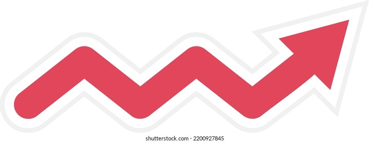 Vector Design Zigzag Arrow Icon Style