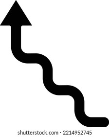 Vector Design Zigzag Arrow Icon Style
