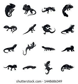 Vector design of zoo and environment symbol. Set of zoo and reptile stock symbol for web.