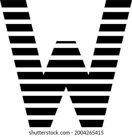 Vector designed picture of a stripe design alphabet for any commercial purposes