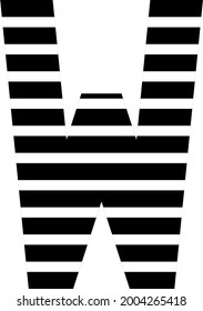 Vector designed picture of a stripe design alphabet for any commercial purposes