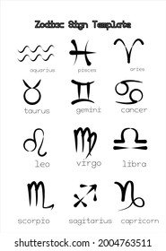 Vector designed picture of a zodiac symbol set for any commercial purposes