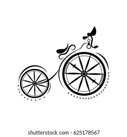Vector designer bike isolated on white background