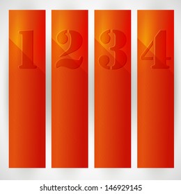 Vector designer cards with numbers and with place for your text. Variety of uses. 
