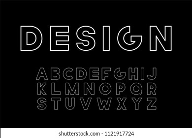 Set Alphabets Fonts Letters Numbers Modern Stock Vector (Royalty Free ...