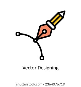 Vector Designing vector Filled outline Icon Design illustration. Graphic Design Symbol on White background EPS 10 File

