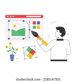 El diseño de vectores de la ilustración plana es práctico y escalable 