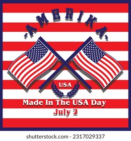  Vector designmade in the USA day Juli 2