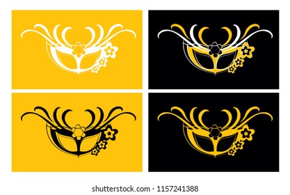 Vector designs for carnival ands masquerads.